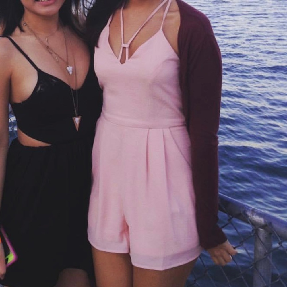 Pink Criss Cross Romper
